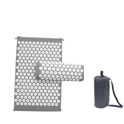 tapis acupression ensemble gris
